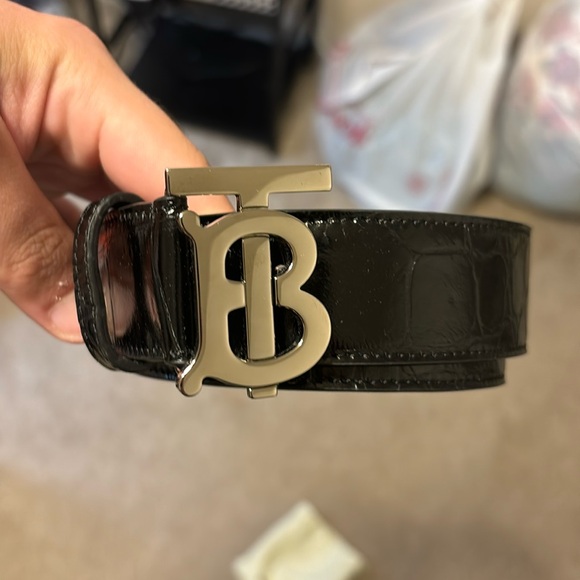Crocodile Burberry belt size large - Picture 1 of 3